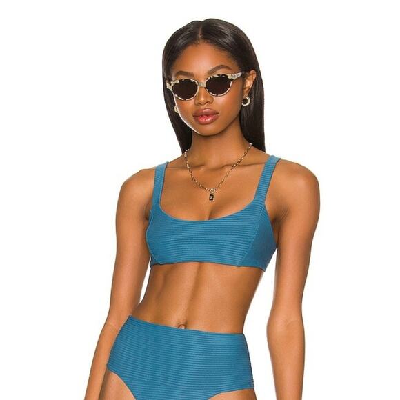 L*Space Jess Bikini Top in Oceanside Blue Size D NWT - Picture 1 of 6